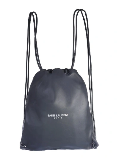 Shop Saint Laurent Teddy Backpack In Grey