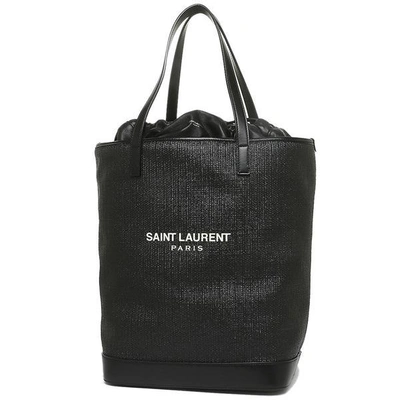 Shop Saint Laurent Teddy Shopping Bag In Nero