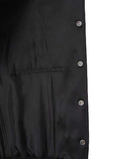 Shop Saint Laurent Teddy Satin Jacket In Black