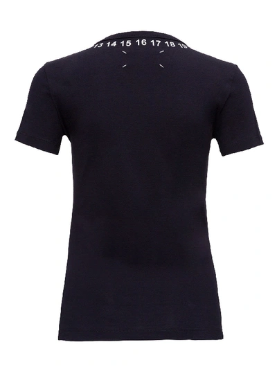 Shop Maison Margiela Tee With Stamp In Blu