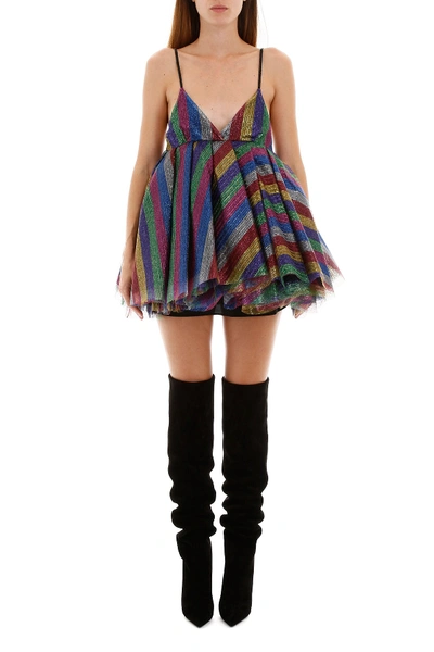 Shop Attico The  Tulle Mini Dress In Multicolor V1