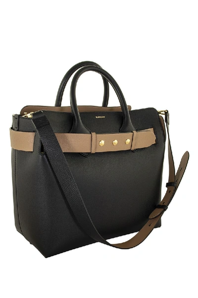 Shop Burberry The Medium Leather Triple Stud Belt Bag In Black