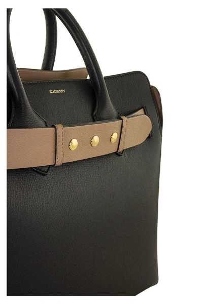 Shop Burberry The Medium Leather Triple Stud Belt Bag In Black