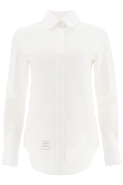 Shop Thom Browne 4-bar Cotton Shirt In White