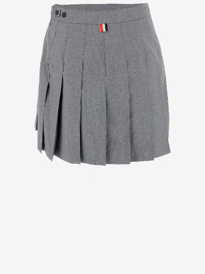 Shop Thom Browne Skirts In Med Grey