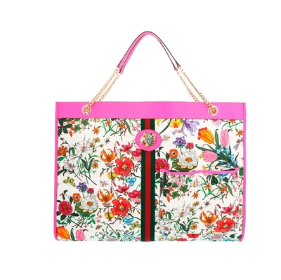Shop Gucci Tiger Multi Shopping Bag In Multicolore