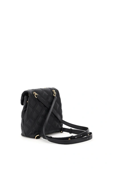 Shop Tory Burch Fleming Soft Mini Backpack In Black