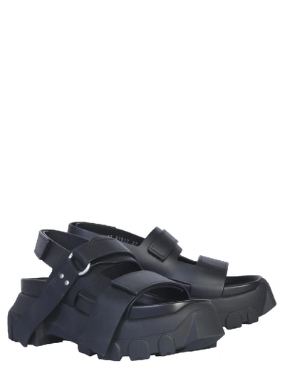 Shop Rick Owens Tractor Sandals In Black