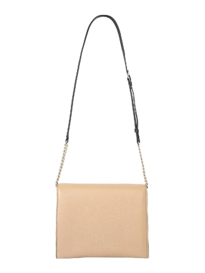 Shop Ferragamo Trifolio Bag With Flap In Beige