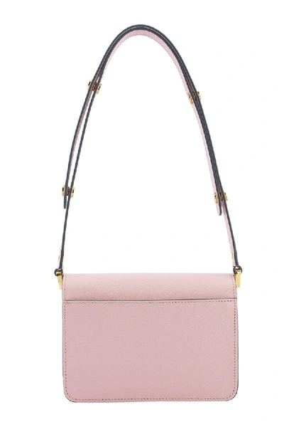 Shop Marni Trunk Minibag In Saffiano Leather In Candy