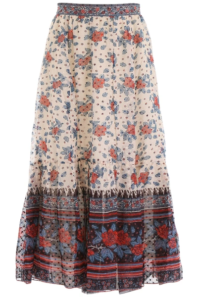 Shop Ulla Johnson Marina Midi Skirt In Pristine