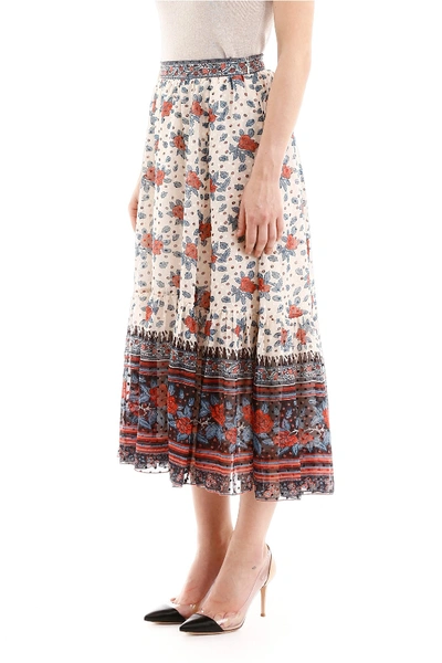 Shop Ulla Johnson Marina Midi Skirt In Pristine