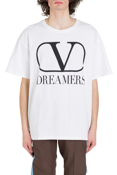 Shop Valentino V Dreamers T-shirt In White
