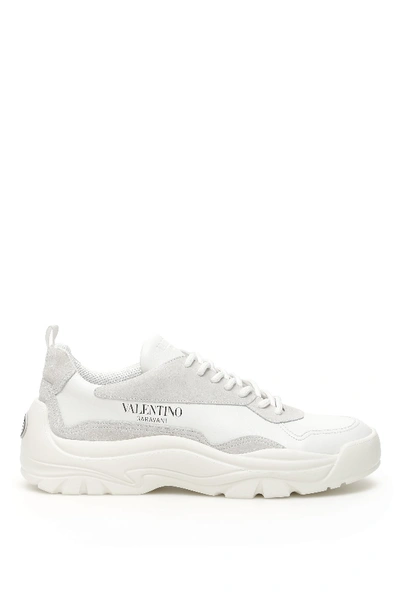 Shop Valentino Garavani Gumboy Sneakers In Bianco