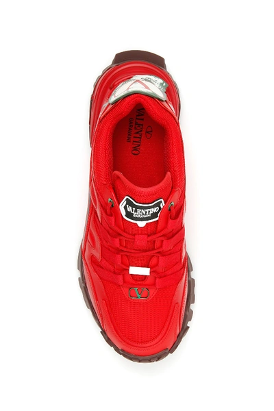 Shop Valentino Garavani Undercover Climbers Sneakers In Rouge Pur Rouge Pur Rouge Pur Samp Insol