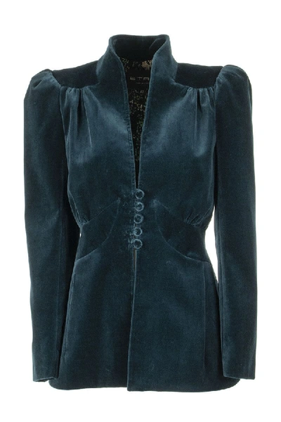 Shop Etro Velvet Jacket Connie Green