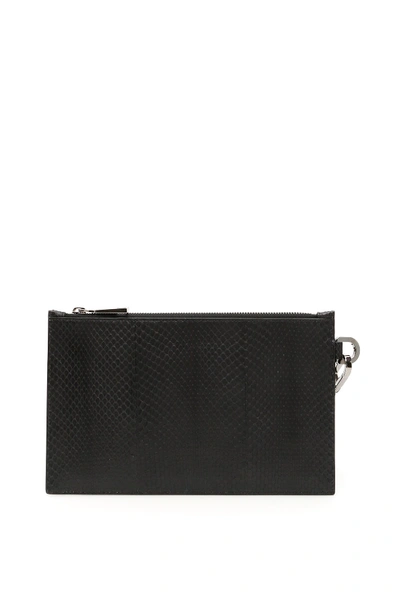 Shop Versace Ayers Pouch In Nero Rutenio