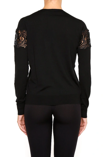 Shop Versace Cardigan In Nero