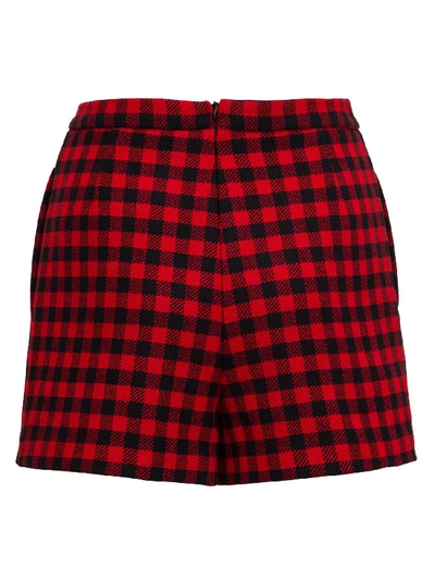 Shop Red Valentino Vichy Shorts In Red
