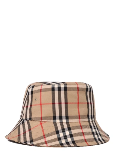 Burberry Beige Vintage Check Bucket Hat In Neutrals | ModeSens