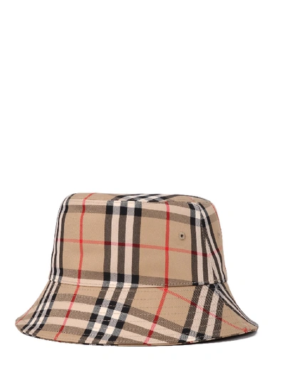 Shop Burberry Vintage Check Hat In Beige