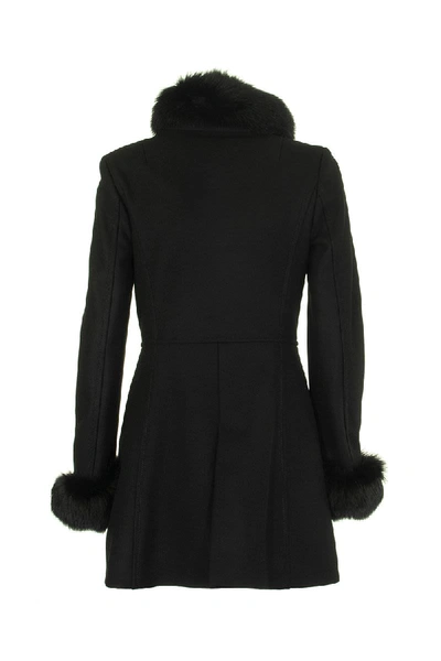 Shop Fay Virginia Black Fur Coat