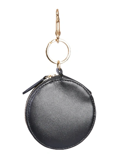 Shop Stella Mccartney Wallet With Keyring And Logo In Black