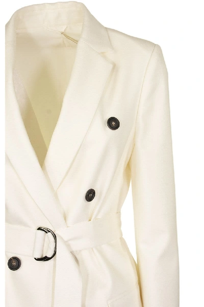 Shop Brunello Cucinelli Water-resistant Wool And Cashmere Flannel Blazer With Monili Blazer In Cream