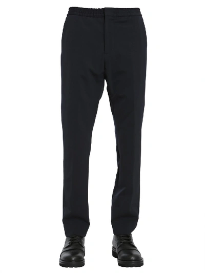 Shop Tommy Hilfiger Wool Blend Trousers In Blue