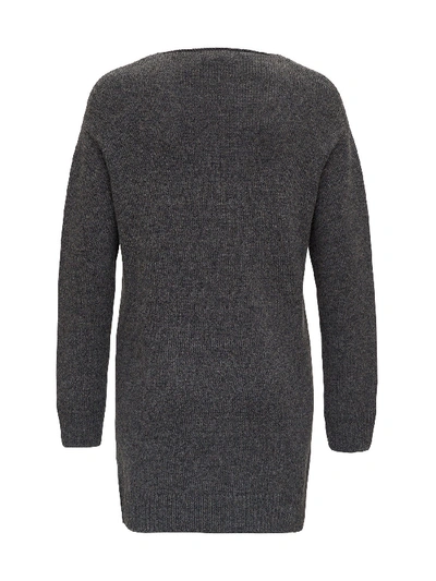 Shop Saint Laurent Wool Dress In Grey
