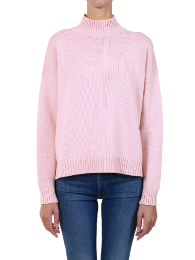 Shop Ganni Wool Sweater Pink