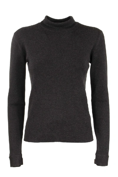 Shop Agnona Wool Turtleneck In Grey