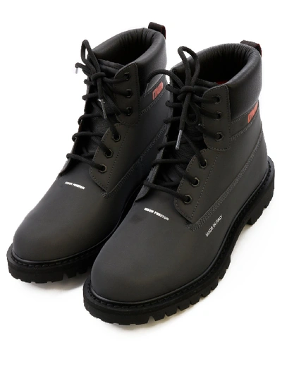 Shop Heron Preston Worker Boots In Grey