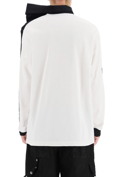 Shop Y/project Y Project Two-tone Polo Shirt In White Black