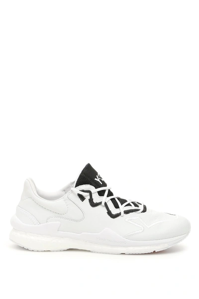 Shop Y-3 Adizero Runner Sneakers In White White Black