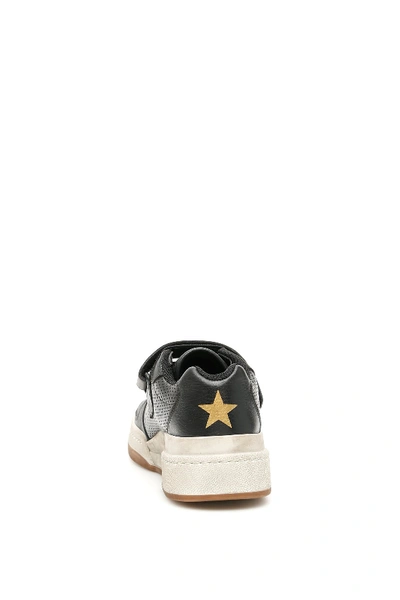 Shop Saint Laurent Ysl Sl24 Black Sneakers In Beige