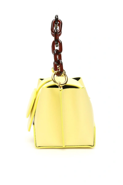 Shop Yuzefi Daria Mini Bucket Bag In Lemon