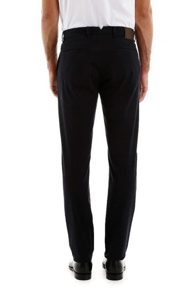 Shop Z Zegna Chino Trousers In Blu Navy Unito