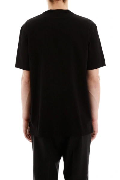 Shop Z Zegna Maxi Logo T-shirt In Nero Fantasia