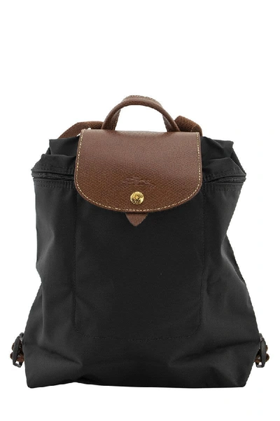 Shop Longchamp Zainle Pliage Backpack In Black