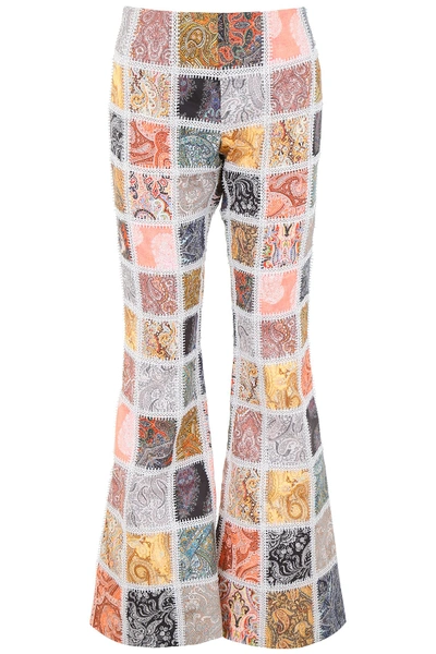 Shop Zimmermann Ninety-six Trousers In Patchwork Paisley