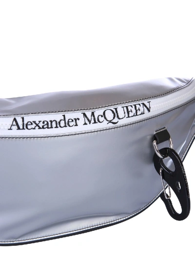 Shop Alexander Mcqueen “harness” Baby Bag In Silver