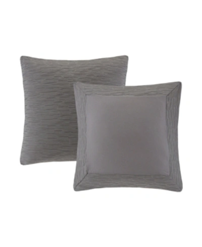 Shop Natori N  Hanae Yarn-dyed Sham, European Bedding In Grey