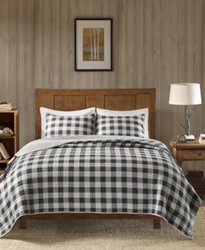Shop Woolrich Buffalo Check Reversible 3-pc. Quilt Set, Full/queen In Gray