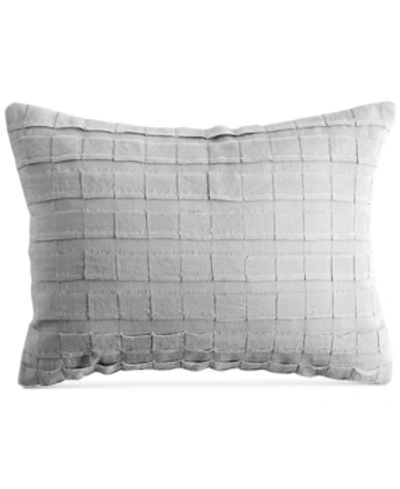 Shop Dkny Pure Pieced Stripe 12" X 16" Decorative Pillow In Platinum