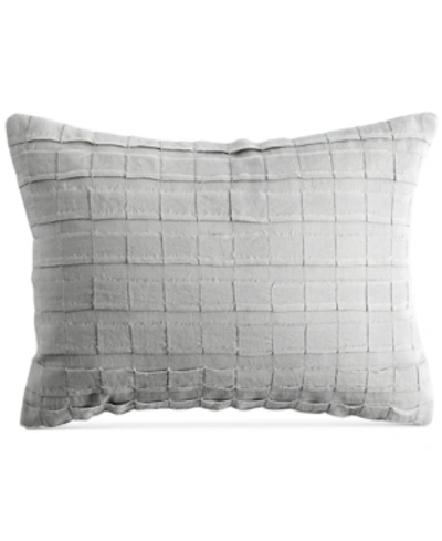 Dkny Pure Applique Decorative Pillow, 12 X 16 In Platinum