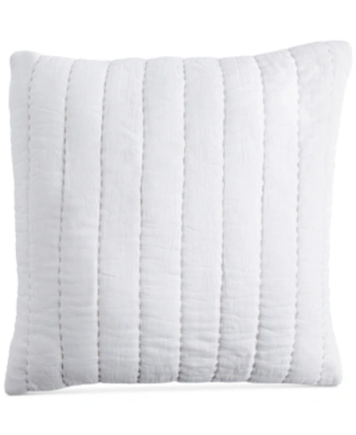 Shop Dkny Pure Quilted Voile 18" Square Decorative Pillow In White