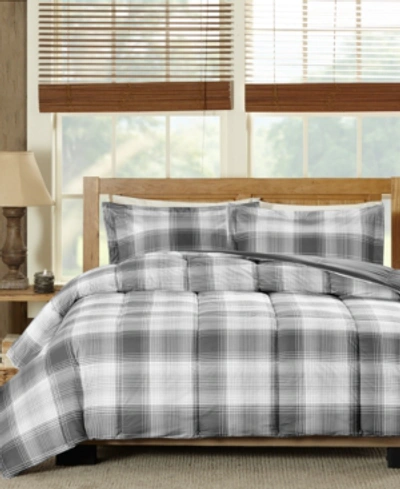 Shop Woolrich Woodsman Reversible 3-pc. Full/queen Comforter Set In Grey