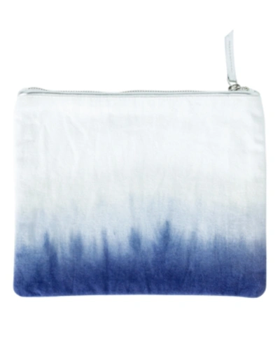 Shop Michael Aram Closeout!  Dip Dye Ombre 100% Cotton Beach Pouch In Blue