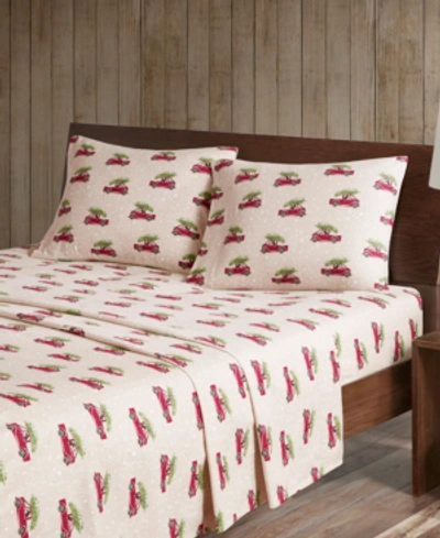 Woolrich Printed Flannel 4-pc. Sheet Set, Full In Pink